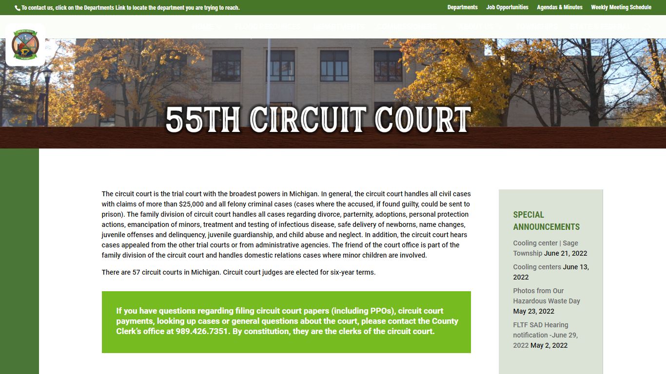 55th Circuit Court | Gladwin County