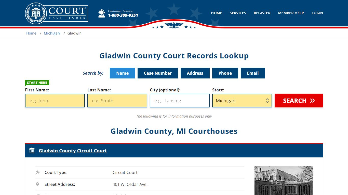 Gladwin County Court Records | MI Case Lookup